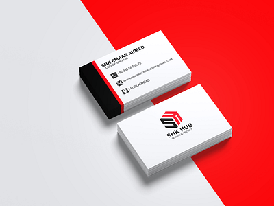 SHK HUB Business card with Vanishing business card mock-up branding branding mockup business card businesscardmockup graphic design