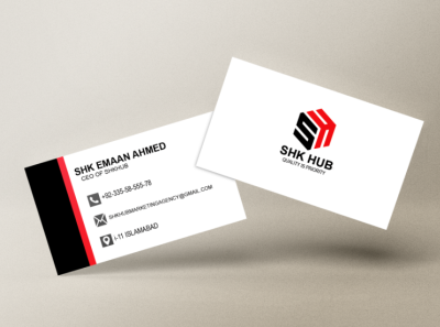 SHK HUB Business card with Vanishing business card mock-up branding branding mockup businesscarddesign businesscardmockup design graphic design illustration logo logodesign logomockup