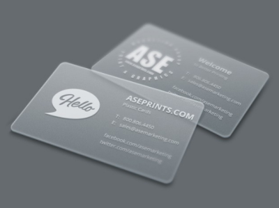 Transperant Business card with Vanishing business card mock-up