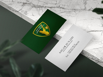 ZAFAR SHAHEED JUNIOR LEAGUE BUSINESS CARD DESIGN with mockup