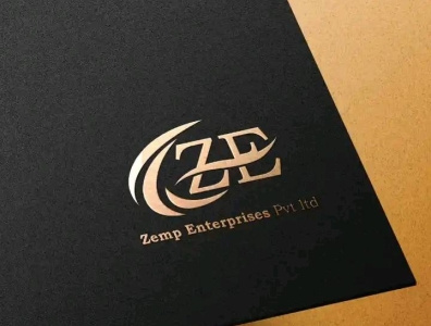 ( ZE ) ZEMP Enterprises logo with Logo mockup effect