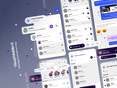 Visual Media Mobile Ui Design - IOS Wireframe app design clean figma ios ios design media design minimal mobile app mobile design mobile ios design mobile theme theme ui ui design ui mobile app ux ux design visual wireframe design wireframes