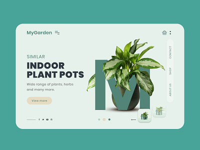 Slide Of MyGarden - 2 branding branding design design ecommerce idea plants typogaphy ui ux design website design