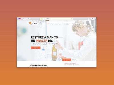 Hospice Medical PSD Template clinic dentist doctor health health blog health care hospice hospital insurance medical medicine patient