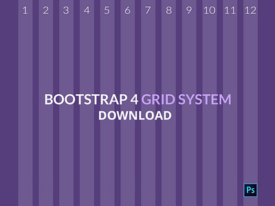 Bootstrap4 Grid PSD Download