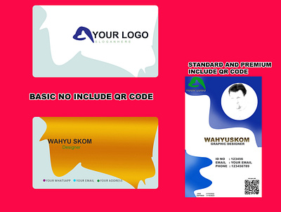 simple modern id card or business card design branding