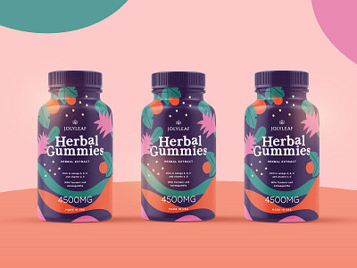 Herbal gummies packaging color design eco food food design herbal illustration label lettering logo organic package design packaging product sweets type typography vitamin