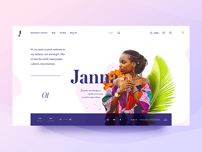 Janna page ecommerce fashion interface personal site shop ui ix web webdesign