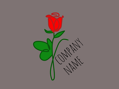 Red rose logo design graphic design illustration logo vector
