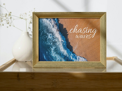 printable chasing waves art