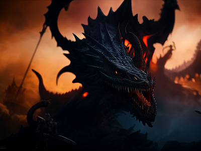 Doom dragon design doom dragon fantasy insane detail medieval