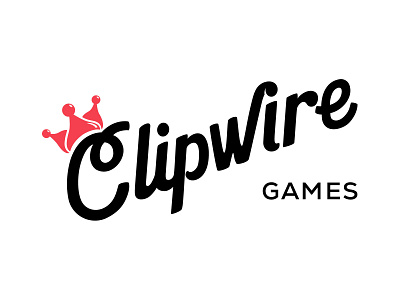 Clipwire Games Logo brand identity branding custom type handlettering illustration lettering logo logotype