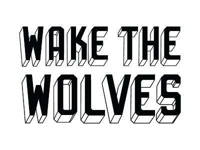 Wake the Wolves Logo brand identity custom type identity logo word mark
