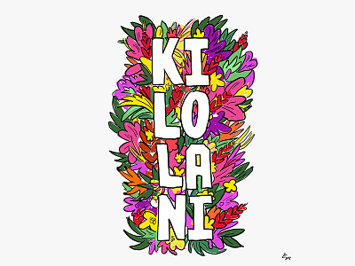 Kilolani illustration lettering procreate