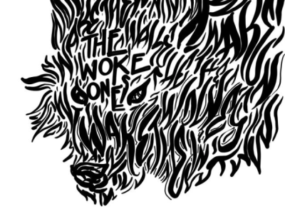 The Woke Ones custom type handlettering illustration ipadpro lettering procreate wakethewolves