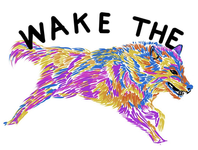 Wake the Wolf brand identity handlettering healthy living illustration ipadpro lettering logo logotype procreate wakethewolves
