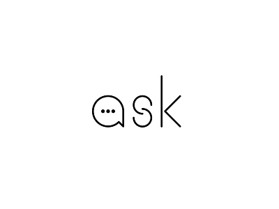 Ask Logotype branding design graphic design illustration logo typography