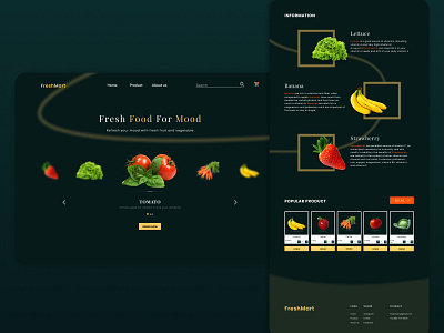 Fruit and Vegetable Mart Web Design branding design graphic design ui ux