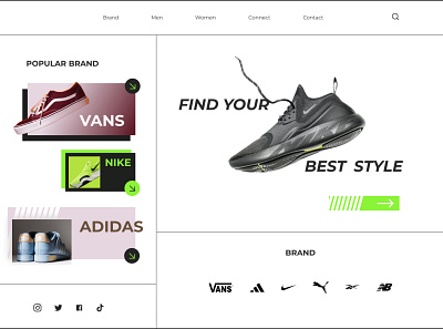 Web Design Shoes Store app branding design graphic design ui ux