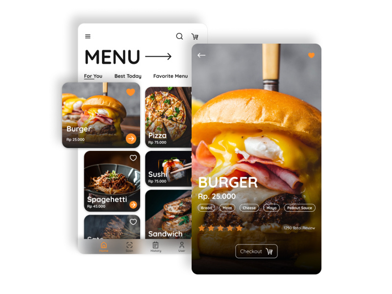 UI Mobile Restaurant Menu by Titik Rangka on Dribbble