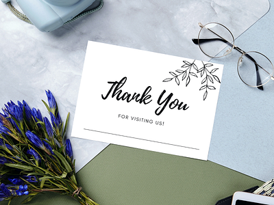 Minimalist Thank You Card Design branding business thank you card canva templates card design design graphic design thank you card design thank you card template