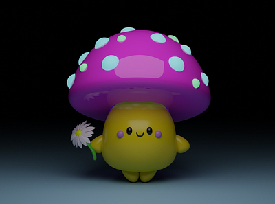 Cute mushroom art character cute design illustration mushroom