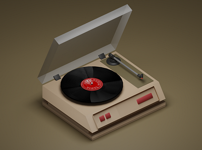 Vinyl record player 3d 3dmodel art blender design graphic design illustration