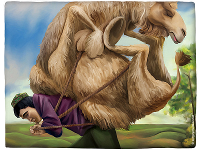 Zengi-Baba (Central asian folk legend) asia burden camel cunning haul legend rope trick tale wisdom