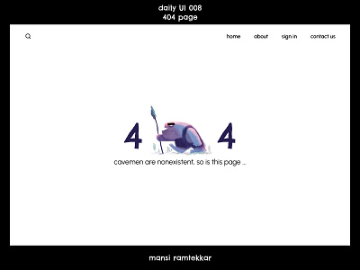 #DailyUI #dailyui008 Challenge #8 404 Page DailyUI