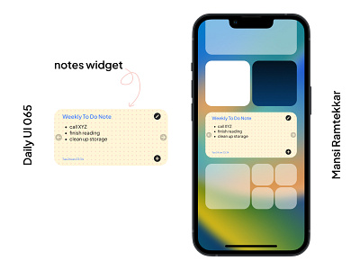 DailyUI 065 Notes Widget 065 app daily ui daily ui 065 dailyui design graphic design notes notes widget ui widget