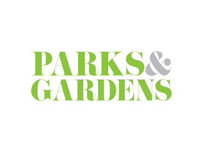 Park & Gardens - Magazine Logo branding flat logo typography