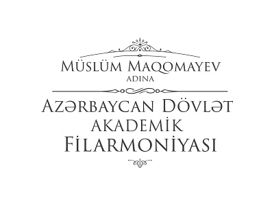 Azerbaijan State Academic Philharmonic Hall branding creative flat illustration lettering logo minimal type typography