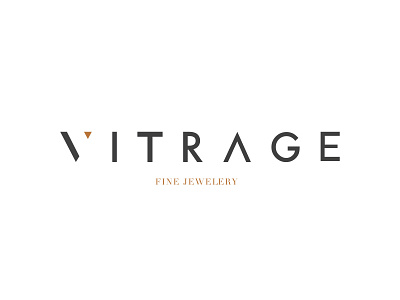 VITRAGE / Fine Jewelry branding creative design flat illustration lettering logo minimal type typography