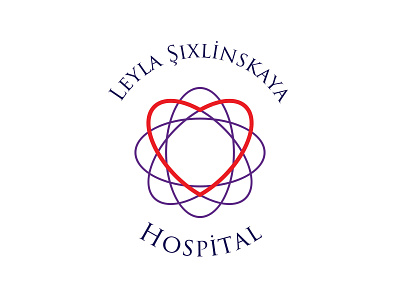 Leyla Shikhlinskaya Hospital Logo branding design flat illustration lettering logo minimal type typography