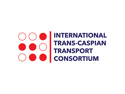 International Trans-Caspian transport consortium branding creative flat illustration lettering logo minimal type typography