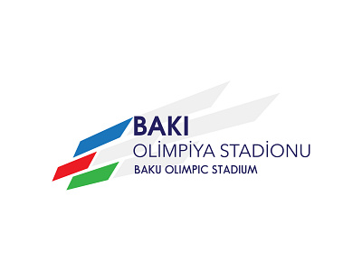 Baku Olympic Stadium branding creative flat illustration logo type typography