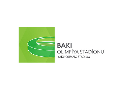 Baku Olympic Stadium branding creative flat illustration logo type typography