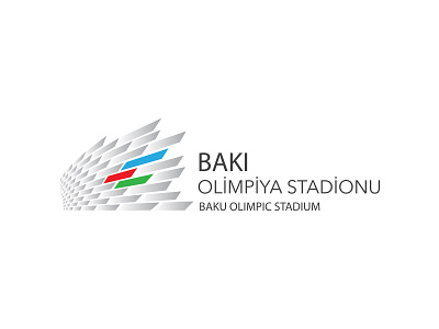 Baku Olympic Stadium branding creative flat illustration lettering logo minimal type typography