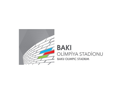 Baku Olympic Stadium branding creative flat illustration lettering logo type typography