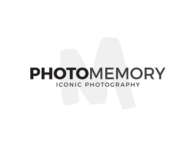 Photo Memory branding creative design flat gradien illustration lettering logo minimal type typography