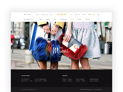Maeni Italy app e commerce online store commerce store app store design web design web site design