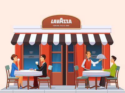 Lavazza Baku İllustration dribbble invite illustration illustration art invitaion invite vector art