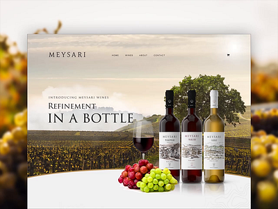 MEYSARI - Wines Web Presentation Animation animation animation 2d animation after effects branding creative design illustration product branding typography web design web animation