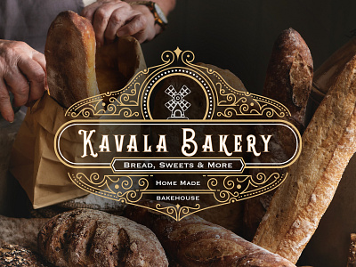 Kavala Bakery branding creative design lettering logo minimal type