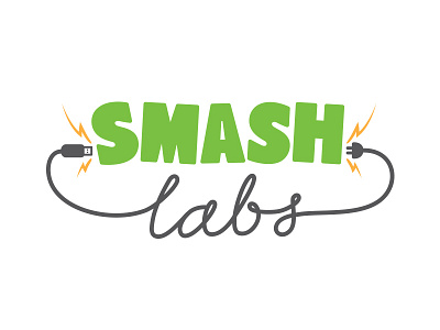 Smash Labs | Logo Concept branding colour identity logo playful power tech technology type typography