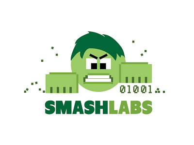 Smash Labs | Logo Concept branding colour identity logo playful power tech technology type typography