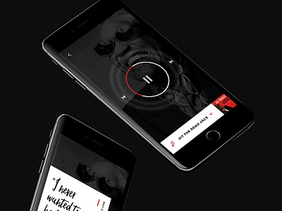 Life & Lyrics | Music App Concept app biography black and white concept graphic information mobile music people song sound