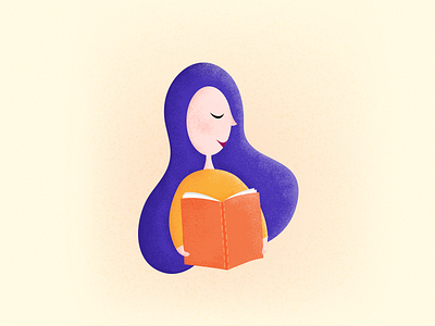 Library App | Illustration app book color colour dailyui dailyui001 girl illustration library texture