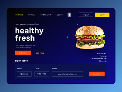 Burger Order landing page burger burger home page burger landing page burger poster burger ui design landing page uiux design