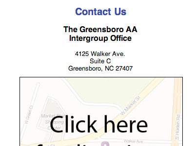 AA of Greensboro - Contact